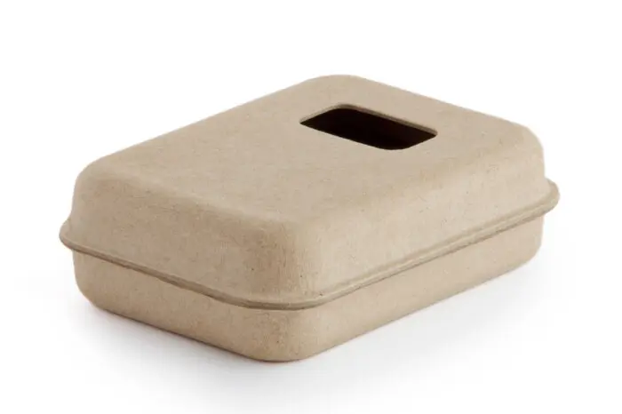 GK-002 Small clamshell with window - molded pulp