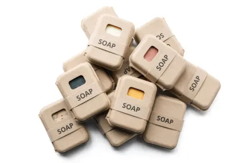 Eco friendly packaging options - kraft soap boxes with die cut window.