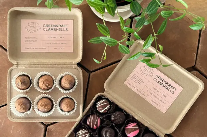 eco friendly Chocolate Box - Plastic Free - use paper cups