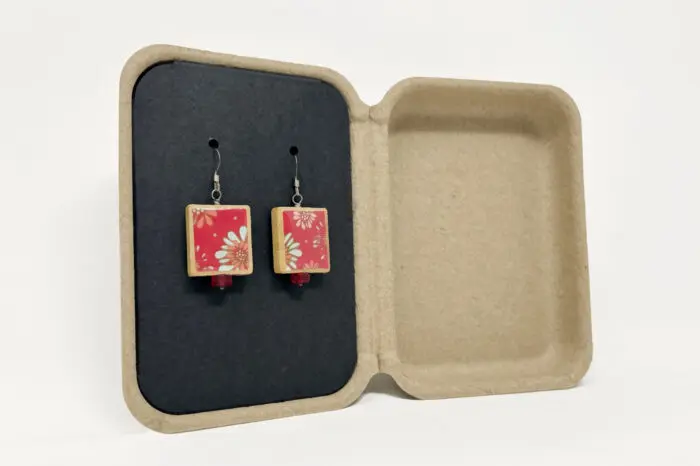 Insert with earrings in small clamshell