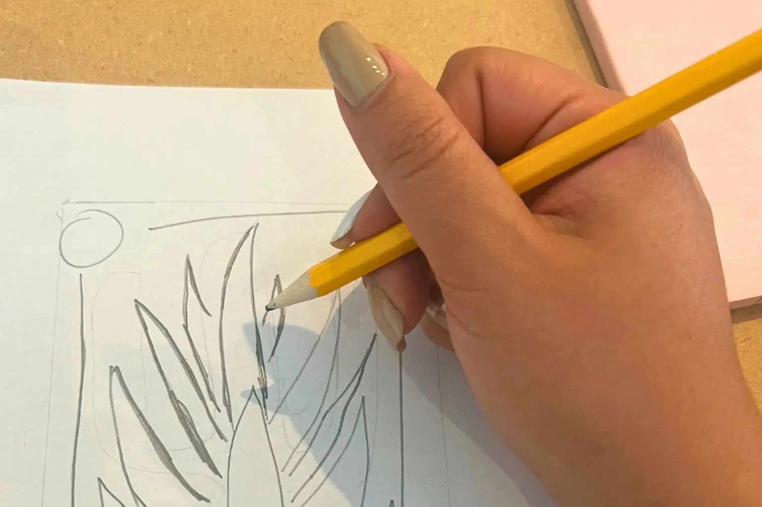 Drawing Drawing the design for Block Print