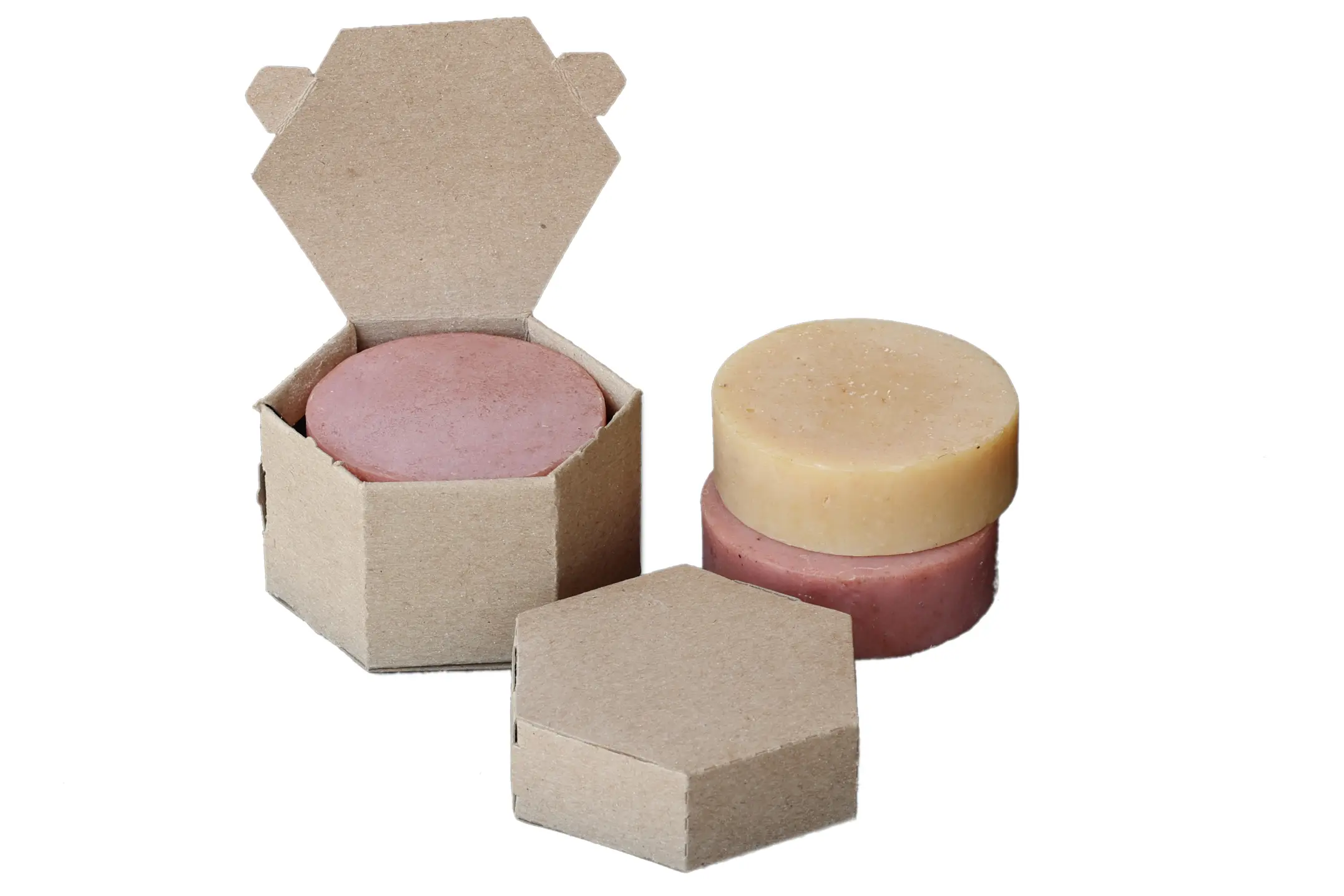 hexagon tab box and soap Hexagon Tab box for soap