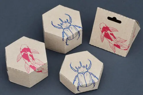 triangle and hexagon kraft boxes