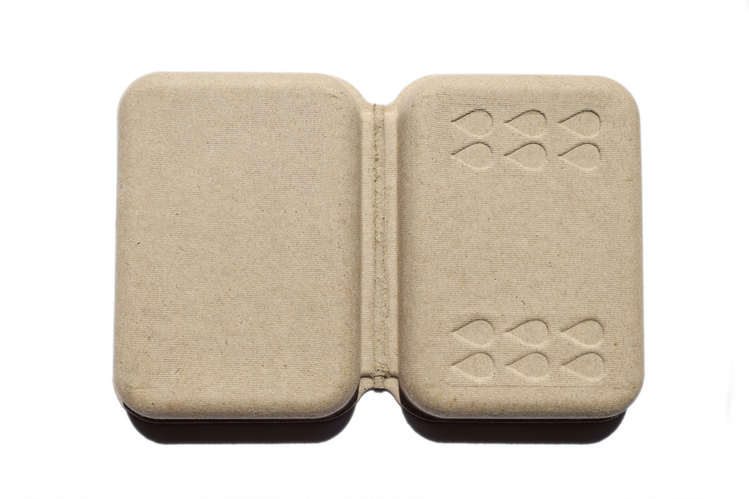 Molded pulp packaging with wrap around branded sleeves