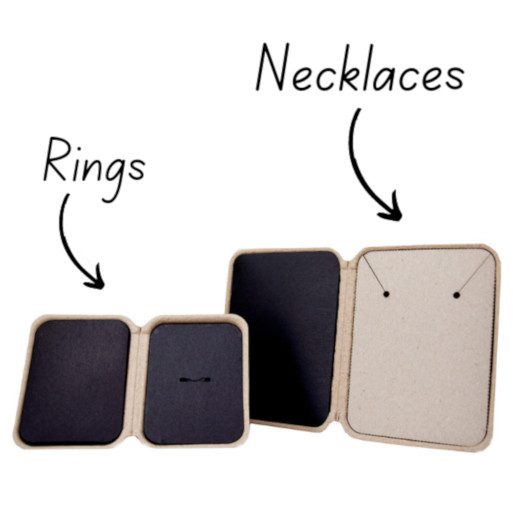 Necklace and Ring Packaging - Made from Sustainable and Recycled Materials