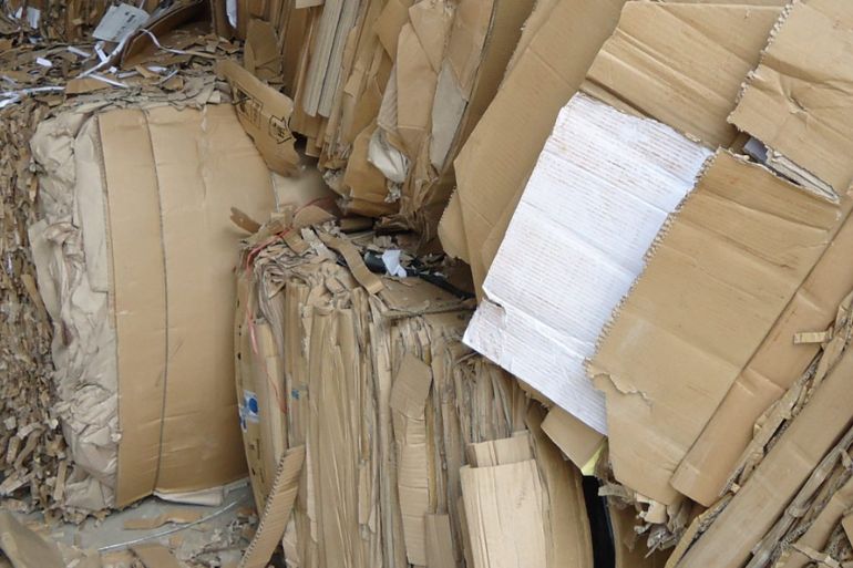 Cardboard OCC Raw Materials for molded pulp packaging 