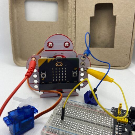 Micro:bit Adventure Board from Maker Shed in GreenKraft clamshell box